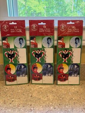 Signature Products Elvis Presley Peel and Stick Christmas Gift Tags, Total of 36